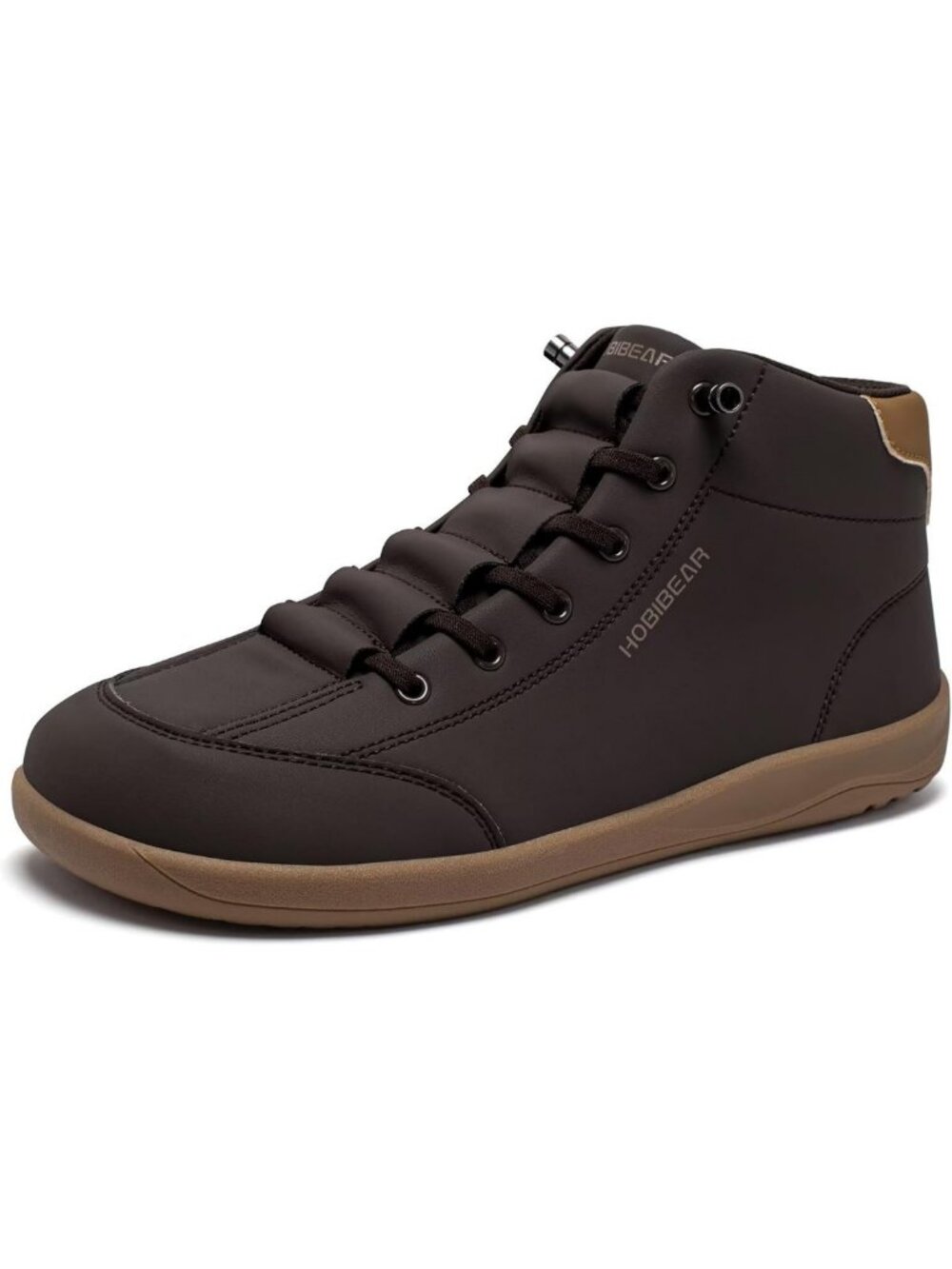 Unisex Minimalist Leather Barefoot Boots - Zero-Drop, Wide Width Mid Top Walking